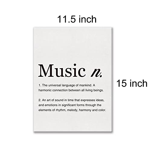 Lexsivo Music Definition Print Canvas Wall Art Home Office Decor Modern Minimalist Painting 12X15 Canvas Music Poster Framed Ready To Hang Artwork Musician Gift thumb #1