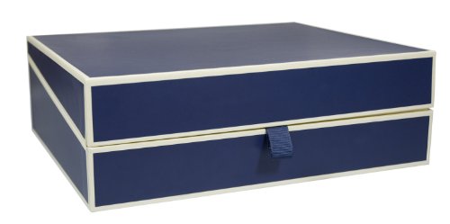 Caja para Documentos Privados, azul marino +++ para ORGANIZAR y ARCHIVAR +++ calidad SEMIKOLON