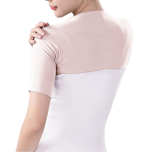 肩当て 肩温めグッズ 五分袖 肩ウォーマー 肩あたためサポーター 寝冷え 冷房対策 夏季 安眠 五十肩 快適 重ね着 (Beige, M)