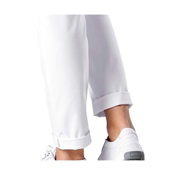 CLINIC DRESS Hose - Damen Weiss. Krankenschwester Stretch Hose 5-Pocket mit Elastikbund und Kordelband, Schrittlänge ca… – Bild 6