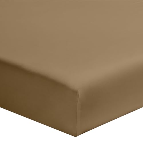 Drap housse uni en coton avec grand bonnet de 32 cm Les Unis
