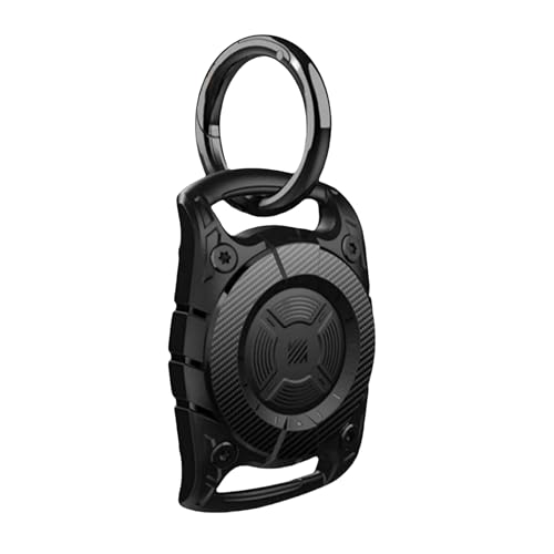 2025新規改良 小型犬 AirTag 防水性 耐油性 全面保護 ケース アップル エアタグ用 優しい素材TPU製 耐摩耗性 難燃性 耐衝撃 キーホルダー スマホ/カバン/キー/荷物/財布/猫/バッグ (黒)