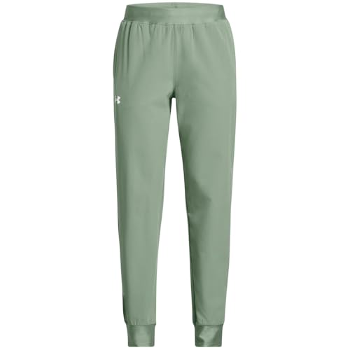 Under Armour Girls' Rival Woven Joggers, 348 Green, YLG - image 1