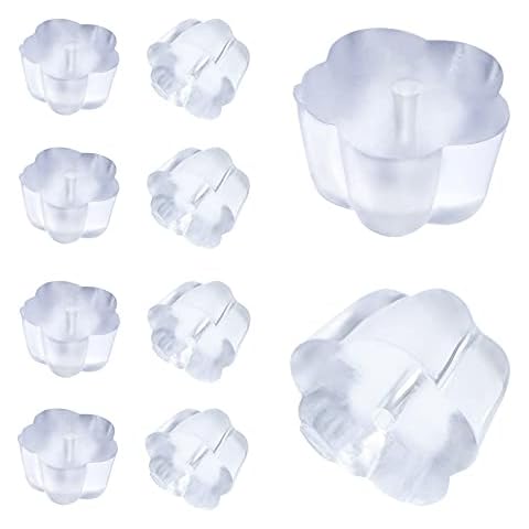 Clear Silicone Earring Back,600Pcs Flower Shaped Earring Backs Clear Earring Safety Backings Cover