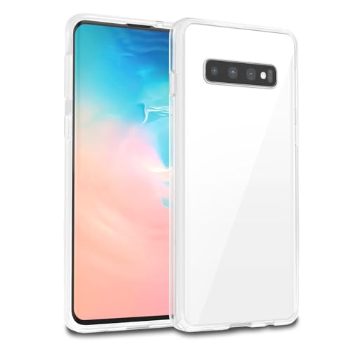 Image of Case for Samsung Galaxy S10, Military Grade Drop Protection Phone Case, Yellowing Resistant, Anti-Scratch Hard PC Back, Shockproof Hard Ultra-Thin Protective Cover, Clear