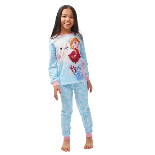 Disney Frozen Pyjamas | 100% Cotton Kids Pjs | Girls' Pyjama Sets | Princess Anna & Elsa Childrens Nightwear