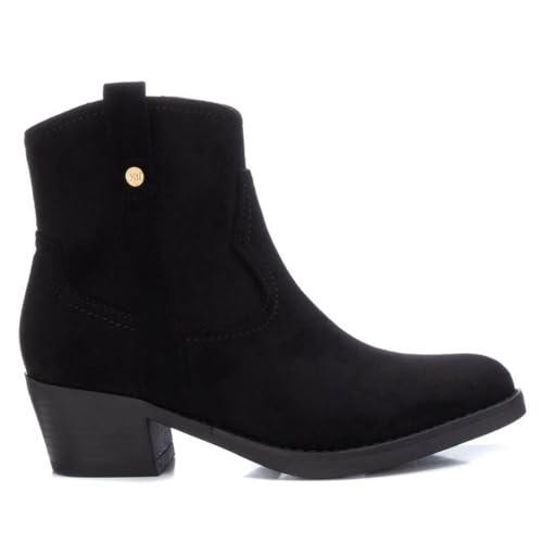 XTI - Botas Camperas Mujer Negro - Calzado Cómodo y Versátil - Moda casual - Modelo 14203902 (Talla 39)