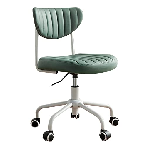 SYCARPET Silla ergonómica de Oficina ejecutiva de Tela técnica con Respaldo de Media Luna, Silla de Escritorio para computadora con Ruedas tapizadas y silenciosas