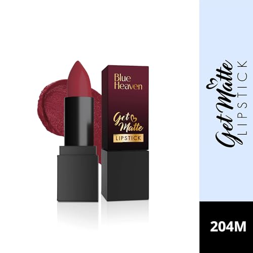 Image of Blue Heaven Get Matte Lipstick | Soft Matte Finish and Lightweight Formula | Intense Pigment | Long-Lasting Lipsticks For Women | 204M | 4gm (Pack of 2)