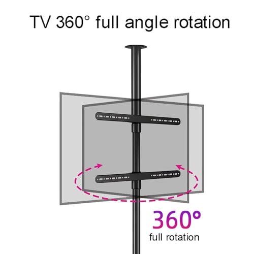 Support de sol réglable pour téléviseur 37-75 pouces rotatif à 360° - 4