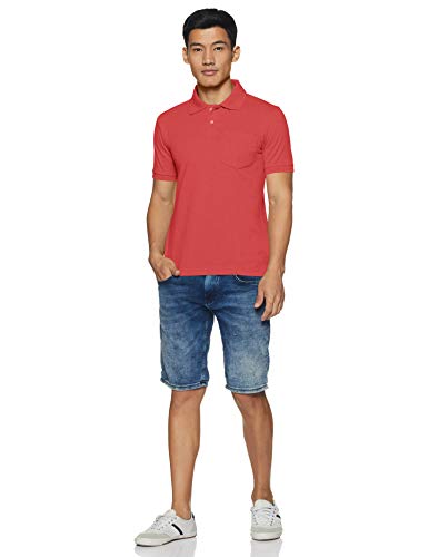 Image of Rupa Bumchums Men Super Combed Cotton Solid Half Sleeve Club Collar Polo Regular Fit T-Shirt with Chest Pocket