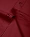 Lusead Mens Dress Shirts Burgundy Stretch Wrinkle Free Formal Long Sleeve Regular Fit Button Up Shirts Wedding Party