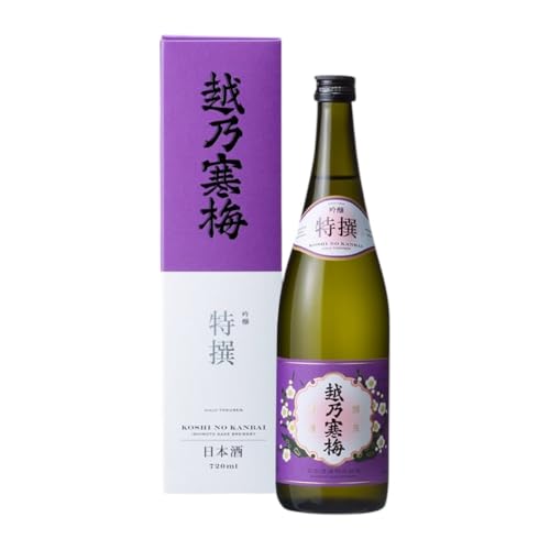 越乃寒梅 特撰 吟醸 720ml 日本酒 お酒 晩酌 家飲み 宅飲み 口当たり軽い滑らか 旨味 上品な味わい 山田錦