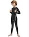 ATTIQOZI Youth Boys Thermal Underwear Set Compression Fleece Lined Leggings with Athletic Shirts Base Layer Football Undershirt Black+Black(b) S