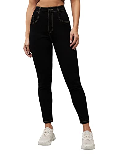 Image of Dolce Crudo Women's Skinny Fit High Rise Cropped Length Stretchable Denim Jeans