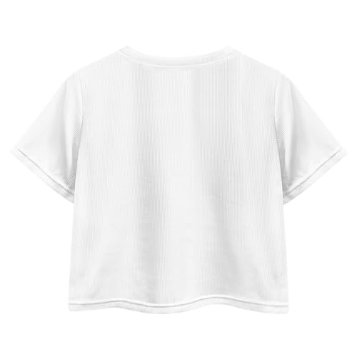 Image of Kids Crop Top Short Sleeve T-Shirts for Girls Size 5-14