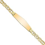 Tipo de cadena: Ancla diamond2deal 14 K oro amarillo ancla enlace suave forma de diamante ID pulsera