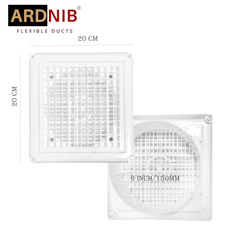 Image of 6 Inch Chimney Vent Cover for Kitchen Pipe Outer Vent Cap /Ventilation Cap /Exhaust Pipe Cowl (150mm) White