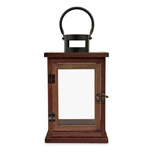 Weddingstar Large Square Decorative Wooden Hanging Lantern - Natural