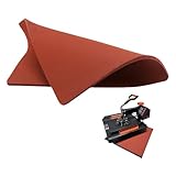 Silicone Heat Press Mat 15x12 Inch, Heat Resistant & Fireproof, Double Sided Washable Heat Press Pad for Vinyl Ironing HTV Transfer Sublimation & Crafting Projects,Red