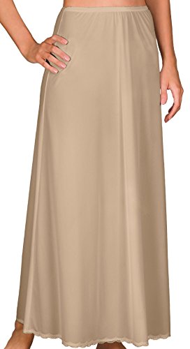 Shadowline Women's 38 Inch Long Flare Half Slip 4711638 M Nude
