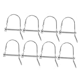 Garneck 8 Stück Teiliges D förmiges Schwerlast sicherungsbolzen Rostfreie Metall steckbolzen mit Fester Verriegelung Vielseitig für Anhänger Boots Landmaschinen Einfache Montage