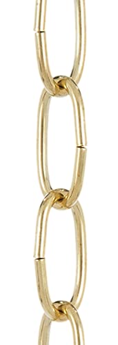 Image of B&P Lamp Brass Plated Steel Oval Chain, 3 Ft. Length