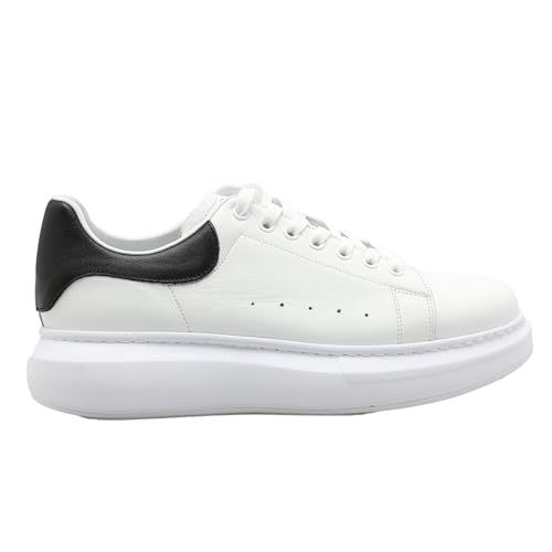 SOLL Queen II Men's Casual Sneakers | Genuine Leather Perforated Oversizded Thick Sole Shoes