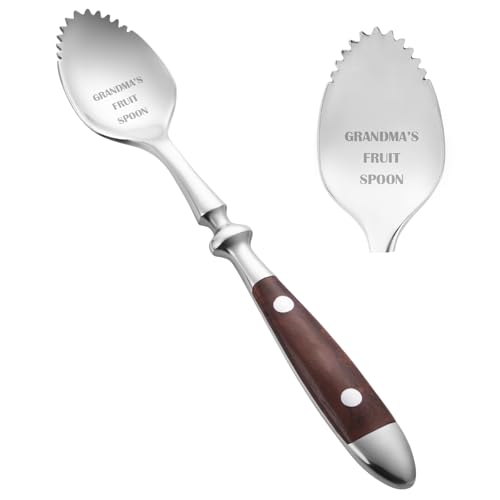 Gifts for GrandmaGrandmas Fruit SpoonMothers Day Grandma GiftsBirthday Gifts for GrandmotherPresents for Grandparents from GrandkidsUnique Serrated Grapefruit Spoon with Bakelite Handle