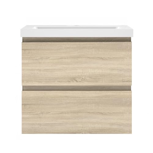 Biubiubath Meuble de Rangement avec Tiroir, 50 x 38.5 x 52 cm, Chêne