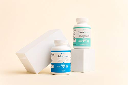 Image of IBSolution Gut Health Bundle - All Natural Gut Health Support & Premium Probiotics w / 40 Billion CFU for Support of Irregular Bowels, Bloating, Constipation, Gas, Abdominal Pain - 2 Pack (120 Caps)