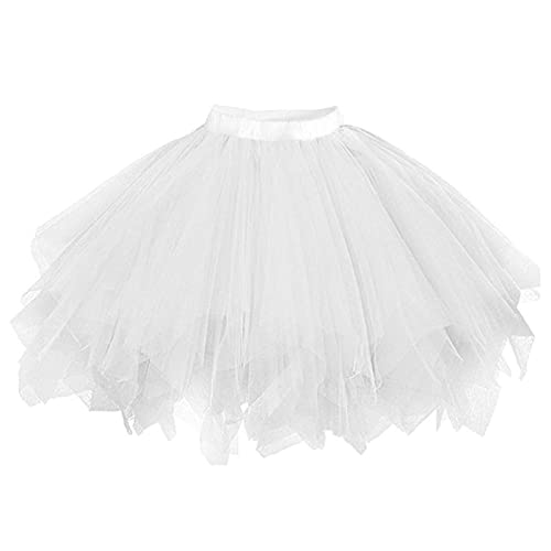 Tüllrock, Damen Karneval Kostüm Tüllrock Damen Tütü Minirock Tanzkleid 50er 60er Tütü Rock Petticoat Unterrock für Karneval Party Fasching...