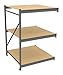 Tennsco BU-483672PA-SND Bulk Storage Rack, Particleboard Decking, Adder Units, 2 Reinforcements, 3000 Lbs Load Capacity, 48" Width, 36" Length, 72" Height, Sand
