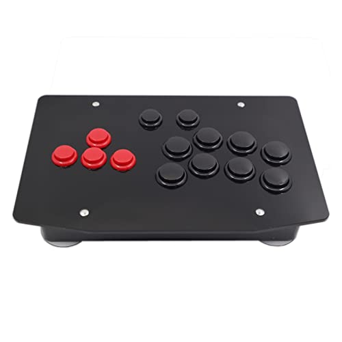 YZHIQIANG RAC-J500BB-PS Full Button HITBOX Arcade Fighting Joystick PS4/PS3/PC Wired USB Game Console (Size : Red Black)