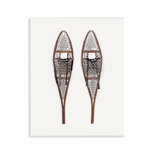 Stupell Industries Minimal Winter Snow Shoes Wall Plaque Art, Design