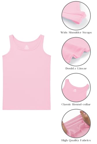 Image of QBK 2T-13Years Girls Tank Tops Cotton Dance Basic Sleeveless Undershirts | Gymnastics Ballet Dancewear