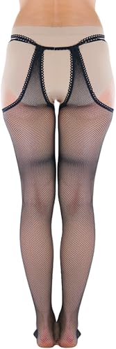 Image of ToBeInStyle Women's Attached Garter Belt Suspender Nylon Stocking Pantyhose
