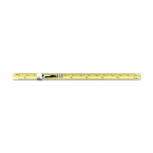 Image of Alumicolor 3611-2 Aluminum Combination Pocket Scale With Clip, 6IN, Gold