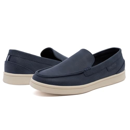 Image of Nautica Men's Slip-On Loafers Casual Moc Toe Sneakers Boat Shoes Slipper for Men - Lightweight & Comfortable - Derwin