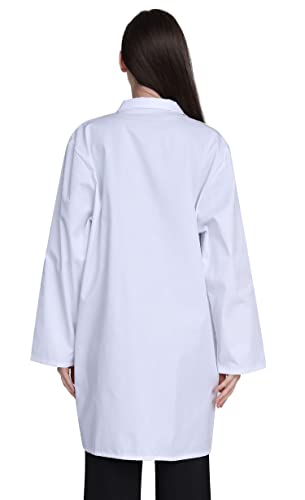 image for GOQUCHEP Professional Lab Coat for Women, Full Sleeve Cotton Blend Lon