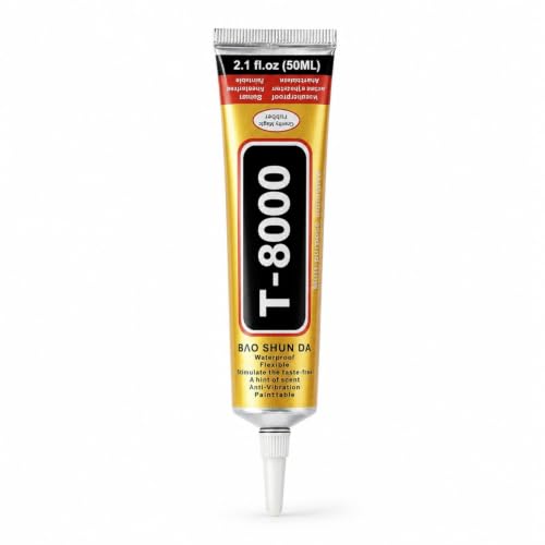 Nimblia T-8000 Handy-Display-Kleber 50ML Eparatur Des Handy-Bildschirmrahmens Paste Mehrzweck-Kleber wasserfest & überstreichbar starker Halt schnelltrocknend geeignet für Holz Glas Keramik