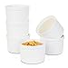 240ml Pirottini per Soufflé, Candiicap Set di 6 Pirottini da Soufflé in Porcellana per Cuocere al Forno, Budini, Creme Brulée, Coppette per Crema Pasticcera, Salsa di Servizio (240ml, Bianco Opaco)