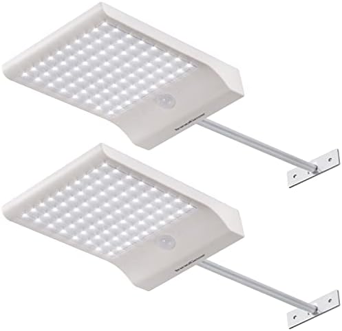 Illuminate Your Outdoors with These 5 Solar Gutter Lights 5 InnoGear Solar Gutter Lights Outdoor, 80 LED Wall Mount Lighting with Motion Sensor 4 Working Modes IP65 Waterproof 450 Lumens for Front Door Yard Garage, Pack of 2