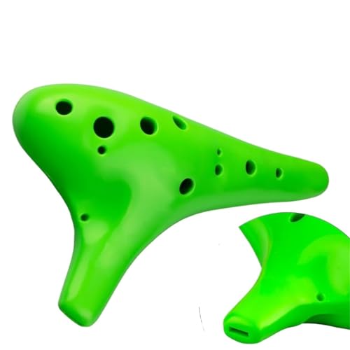 Ocarina alto 12 trous en do vert résine durable pour l'apprentissage de la musique