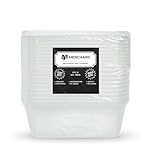 MERCHARII Plastic Food Storage Containers 10 × 750ml with Lids Heavy-Duty Leakproof, Rectangular, BPA-Free, Microwave and Freezer Safe, Reusable Meal Prep Takeaway Containers (750ml)