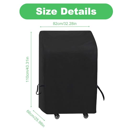 HIULLEN Grillabdeckung Wetterfest, 82 * 66 * 110CM Grill Abdeckhaube, 420D Oxford Gasgrill Abdeckplane, Grill Abdeckung Reißfest Wasserdicht für den Außenbereich Grill Zubehör