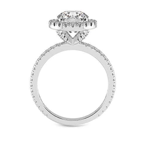 FRIENDLY DIAMONDS Lab Grown Diamond Ring For Women IGI Certified | 1-5 Carat Klarissa Halo Eternity Diamond Ring | 14K Or 18K White, Yellow Or Rose Gold | FG-VS Quality4