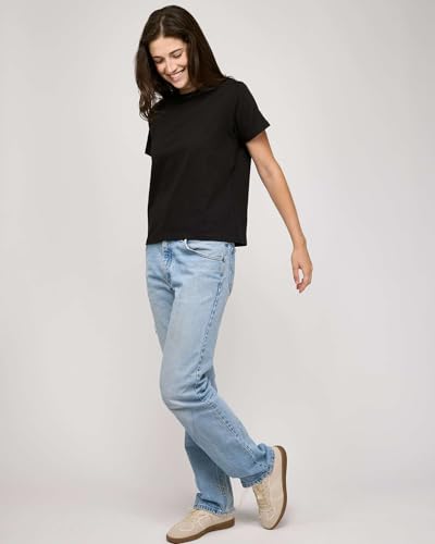 Real Essentials 5 Pack: Women’s 100% Cotton Oversized Short Sleeve T-Shirts Fashion Trendy Tees (Available in Plus Size)2