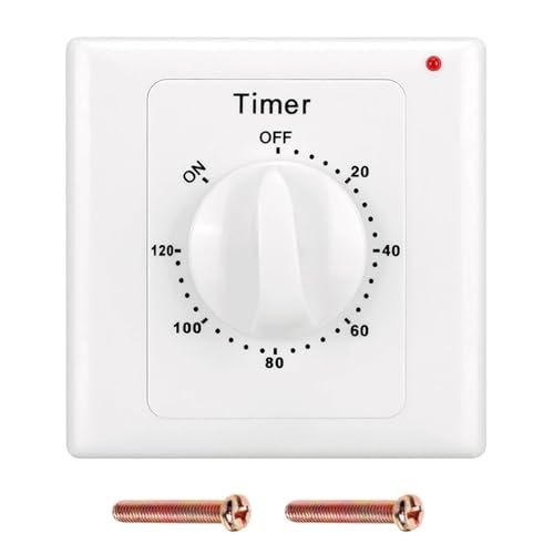 Interruttore Temporizzatore Meccanico,Interruttore della luce da 120 Minuti,Controllo Conto Alla Rovescia Del Timer Meccanico,Conto alla Rovescia Elettrico Presa di Controllo Interruttore timer