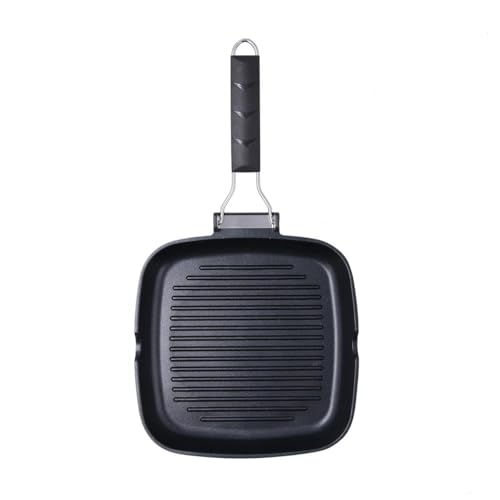 Quid Ebano Asador Cuadrado Aluminio Fundido 24cm Aluminio Apto Vitrocerámica Apto Inducción Plegable